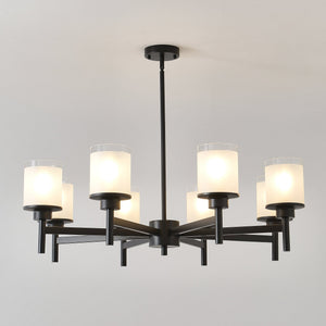 8-Light Frosted Glass Farmhouse Chandelier