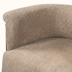 31.7" Mid-Century Curved Barrel Accent Chair