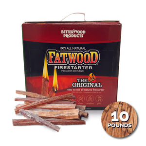 Betterwood Products 9910 Fatwood 10 Pound Natural Wood Firestarter (4 Pack)