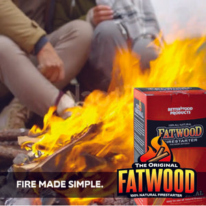 Betterwood Fatwood Firestarter, All Weather Natural Pine Fire Sticks, 10 Pounds