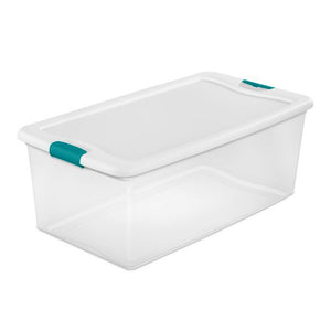 Sterilite 106 Quart Plastic Storage Container (4 Pack) and 64 Quart Box (6 Pack)