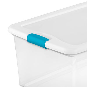 Sterilite 106 Quart Latch Lid Tote, 4 Pack, and 66 Quart Latch Lid Tote, 6 Pack - TRAPSKI