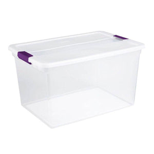 Sterilite 106 Quart Latch Lid Tote, 4 Pack, and 66 Quart Latch Lid Tote, 6 Pack - TRAPSKI