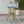 French Bistro Table Outdoor Elegance - White / Blue