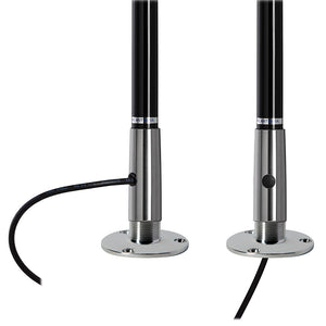 Scout Titan Series 4' Black VHF Antenna 3dB Stainless Steel Ferule w/5M RG-58 Includes PL-259