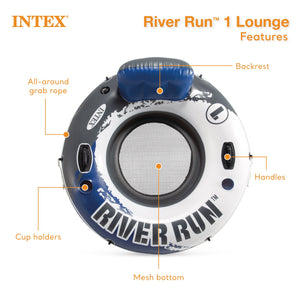 Intex Inflatable Mega Chill II 72 Can Cooler Float + River Run I Float (4 Pack) - TRAPSKI