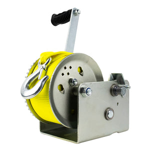 Powerwinch Utility Series Winch 3,200lb, 2 Speed, 9" Crank Arm - Zinc - TRAPSKI