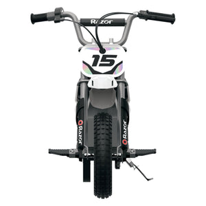 Razor MX400 Dirt Rocket Electric Motocross Motorcycle Bikes, 1 White & 1 Green