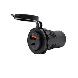 Bluewater Round Dual USB/USB-C Charger