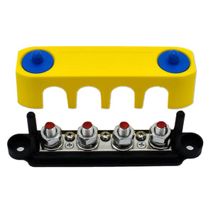 Bluewater Common Stud 4 Gang Positive Terminal Busbar w/Cover