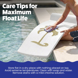 Recreation Sunsation 70" Foam Lounger Pool Float, Bronze Palm White (2 Pack)