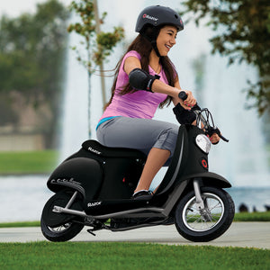 Razor Pocket Mod Miniature Euro 24 Volt Electric Retro Scooters, 1 Red & 1 Black