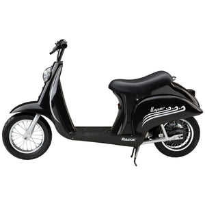 Razor Pocket Mod Miniature Euro 24 Volt Electric Retro Scooters, 1 Red & 1 Black