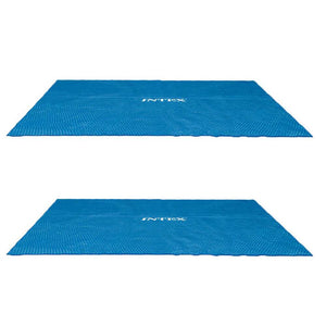 Intex 9 x 18 Foot Rectangular Solar Frame Set Swimming Pool Cover (2 Pack) - TRAPSKI
