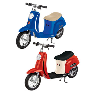Razor Pocket Mod Mini Euro 24V 250W Electric Motor Scooter (2-Pack), Blue & Red - TRAPSKI