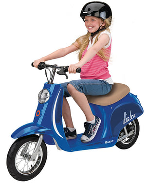 Razor Pocket Mod Mini Euro 24V 250W Electric Motor Scooter (2-Pack), Blue & Red - TRAPSKI