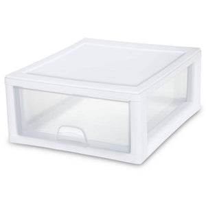 Sterilite 16 Quart Clear Plastic Stacking Storage Drawer Container Box, 18 Pack