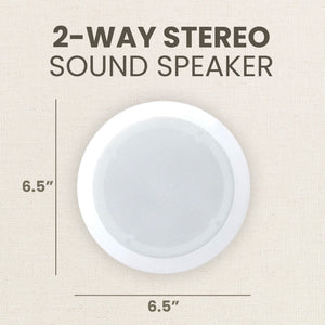 PYLE PDIC61RD 200W 6.5'' Round Flush Mount In-Wall/Ceiling Home Speakers, 2 Pack - TRAPSKI