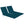 Outdoor Lounge Chair Cushion Set - Lake Blue Polyester, UV & Fade Resistant, 2PCS