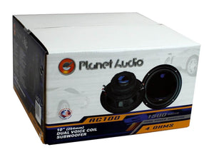 Planet Audio 10" 1500W Dual 4 Ohm Voice Coil Car Audio Power Subwoofer (3 Pack) - TRAPSKI