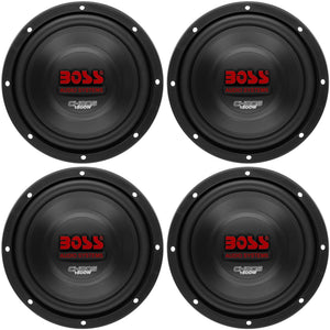 Boss 10" 1500W Car Subwoofer Audio DVC Power Sub Woofer 4 Ohm Stereo (4 Pack) - TRAPSKI