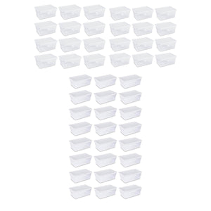 Sterilite 6 Qt Clear Storage Tote, 24 Pack, & 16 Qt Clear Storage Tote, 24 Pack