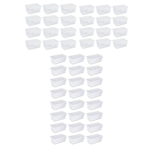 Sterilite 6 Qt Clear Storage Tote, 24 Pack, & 16 Qt Clear Storage Tote, 24 Pack