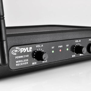 Pyle Pro Bodypacks, Lavaliers, Headsets VHF Wireless Microphone System (2 Pack)