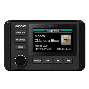 KICKER KMC4 Weather-Resistant Gauge-Style Media Center w/Bluetooth - TRAPSKI