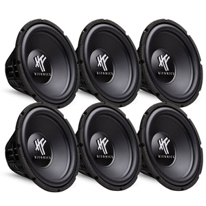 Hifonics 12" 800 Watt 4 Ohm DVC Car Audio Subwoofer Power Bass Sub (6 Pack)