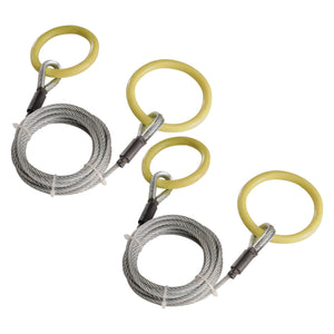 Timber Tuff ATV and UTV Heavy Duty Log Lumber Choker Cable w/ Tow Rings (2 Pack)