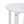 White HDPE Outdoor Side Table, 16 in. Round All-Weather Patio End Table