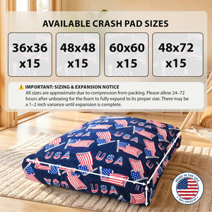 Sensory Crash Pad for Kids & Adults – Removable Washable Fleece Cover