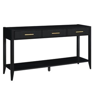 U_STYLE 60" Painted Console Table with 3 Drawers
