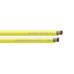Sea-Dog 6 AWG Yellow Battery Cable - 50'