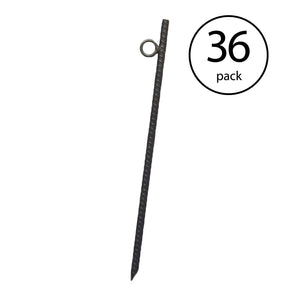 Yard Tuff Grip Rebar 18 Inch Steel Durable Tent Canopy Ground Stakes (36 Pack)