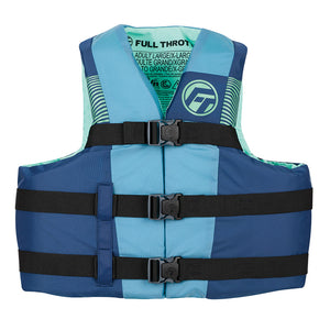 Full Throttle Adult Nylon Life Jacket - S/M - Blue/Black - TRAPSKI