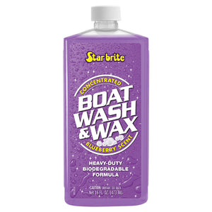 Star brite Boat Wash  Wax - Heavy Duty Concentrate - Blueberry Scent - 16 oz