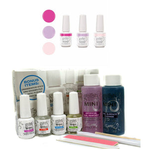 Gelish Complete Basix Starter Kit & Mini Royal Temptations el Nail Polish Set - TRAPSKI