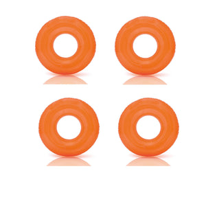 Intex 59260EP Colorful Transparent Inflatable Swimming Pool Tube Raft (4 Pack) - TRAPSKI