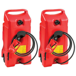 Scepter Flo N' Go Duramax 14 Gal Gas Fuel Tank Container Caddy Can & Pump, 2 Pk - TRAPSKI