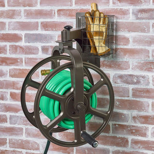 Liberty Garden Single Arm Navigator Rotating Hose Reel & Storage Bin (2 Pack)