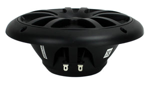 BOSS Audio MR6B 6.5 Inch 180W Dual Cone Black Marine Audio Speakers (6 Pack) - TRAPSKI