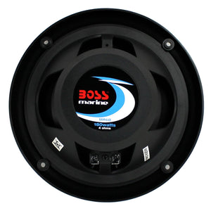 BOSS Audio MR6B 6.5 Inch 180W Dual Cone Black Marine Audio Speakers (6 Pack) - TRAPSKI