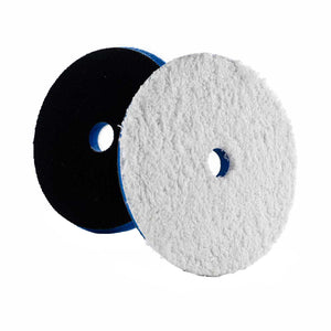 Lake Country HDO Heavy Cutting Microfiber Pad 6.5" - Blue Foam w/White Microfiber