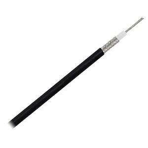 Pacer RG58AU Coax Cable Stranded TV Cond TV Braid - Black Jacket - 150'