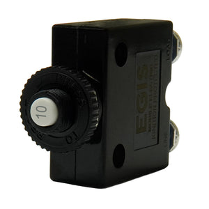 Egis 10A Push Button Panel Mount Circuit Breaker - Screw Terminals