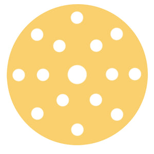 RUPES MULTIPURPOSE Paper Abrasive Discs 150mm (6") - 15 Holes - P80 Grit *Box of 100pcs