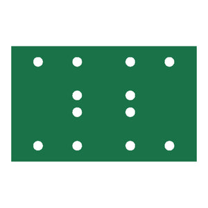 RUPES PROCUT Film Abrasive Sheet 80mm x130mm (3.15" x 5.1") - 12 Holes - P120 Grit *Box of 100pcs