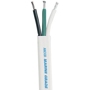 Ancor White Triplex Cable - 10/3 AWG - White/Black/Green *Sold by the Foot